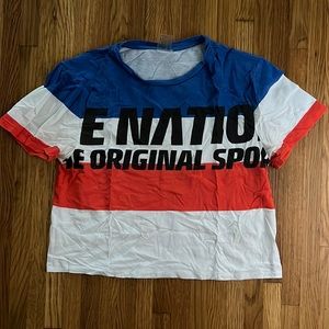 PE Nation cropped tee